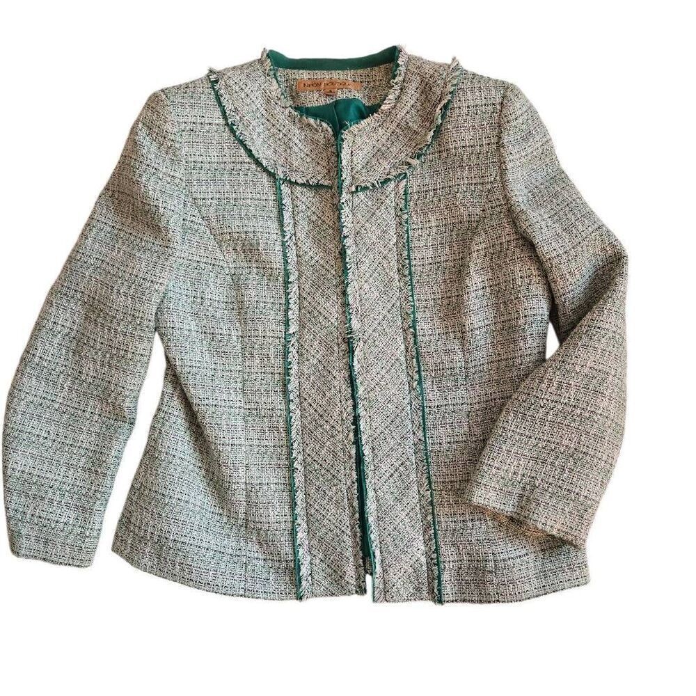 Nipon Boutique Womens Open Front Frayed Trim Twee… - image 4